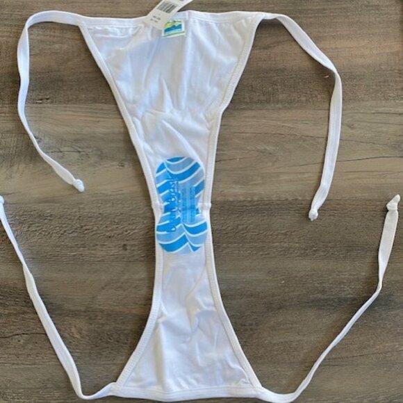 Biquini Brasil White Side Tie String Brazilian Bikini Swimsuit Bottom Small - Picture 5 of 9